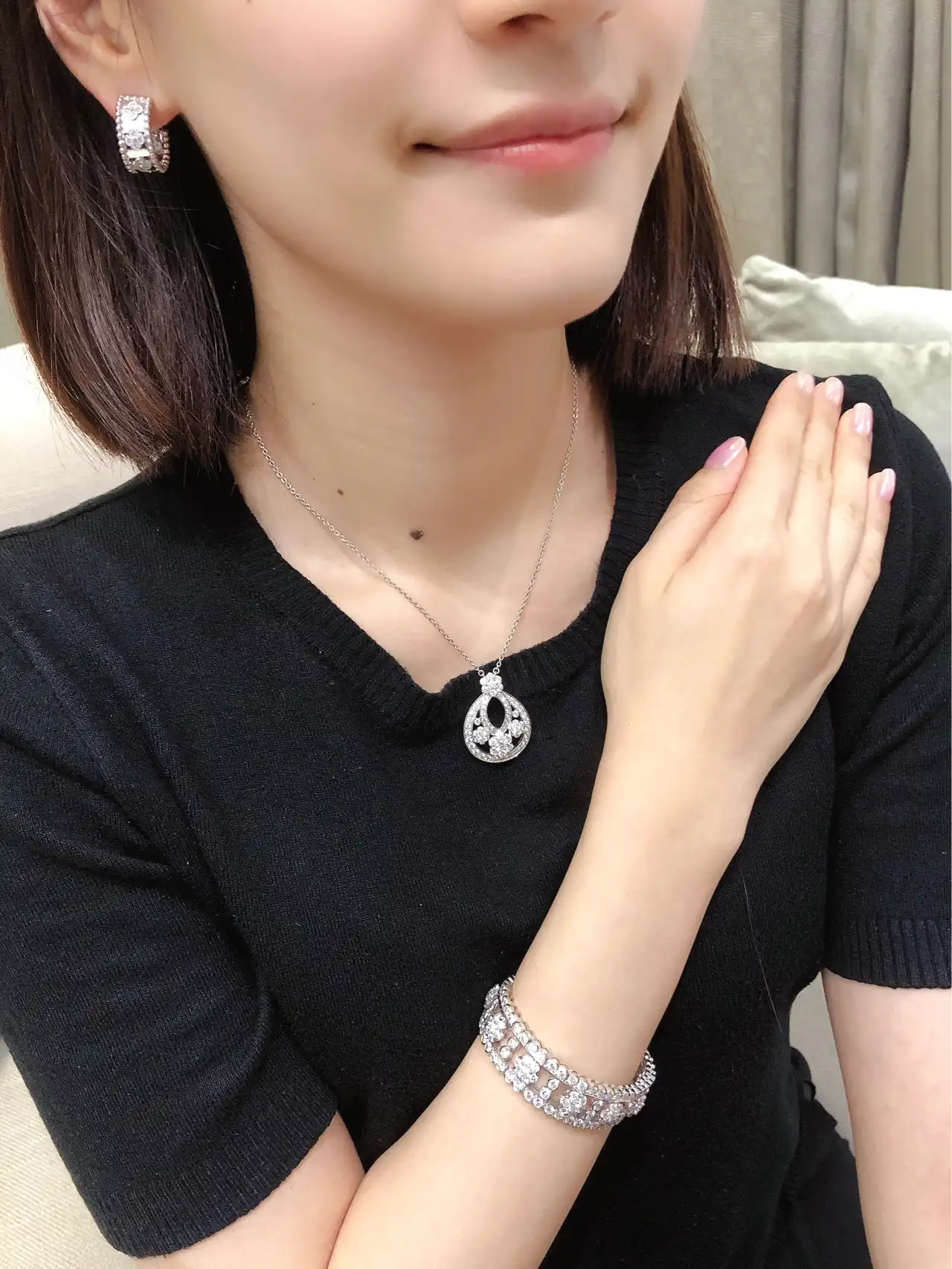 四叶草爱心项链定制图片展示