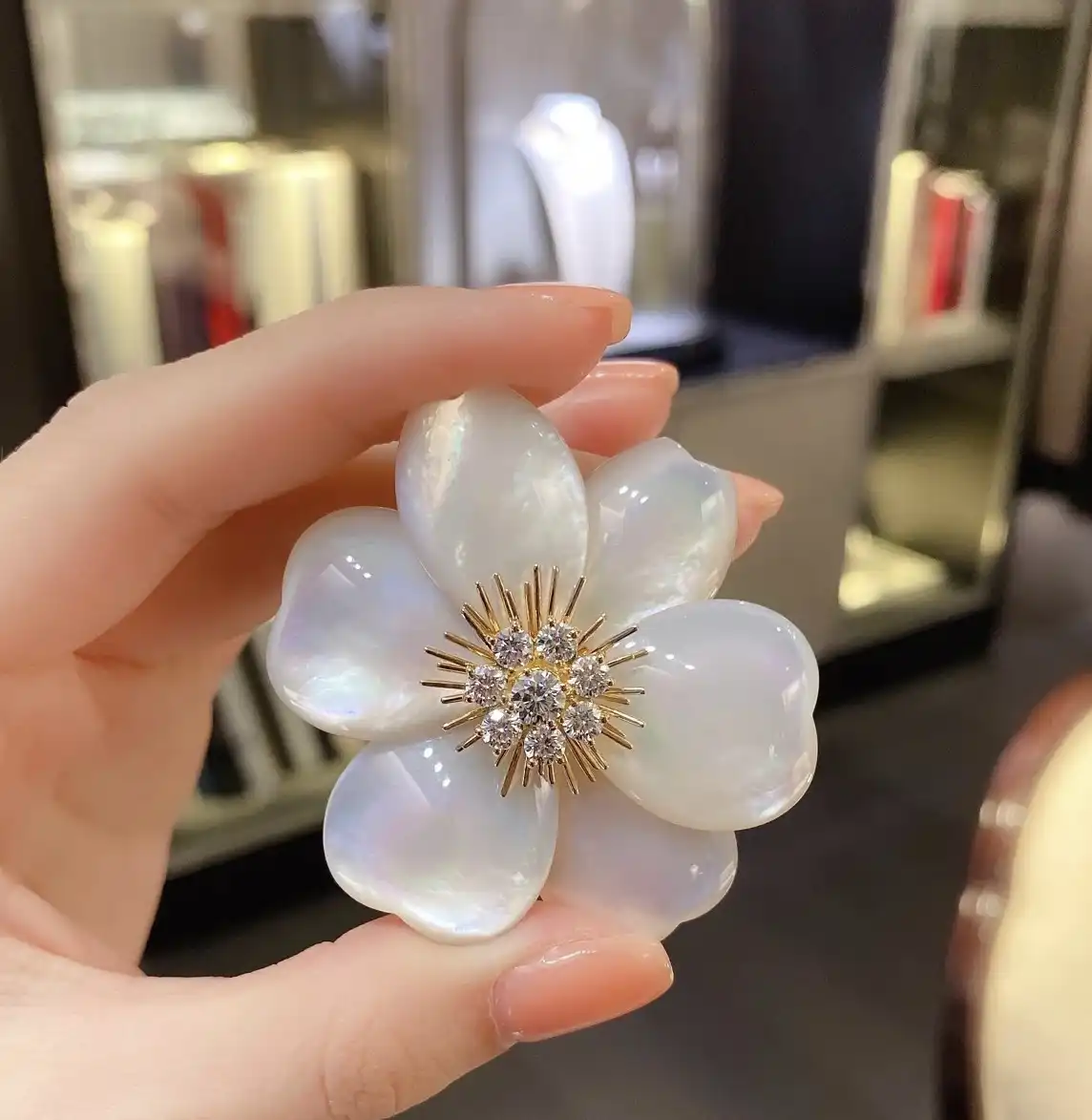 四叶草白贝母手串定制图片展示